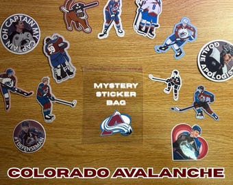 Colorado Avalanche Mystery Sticker Bag | 4 Stickers Each | Water Resistant | NHL