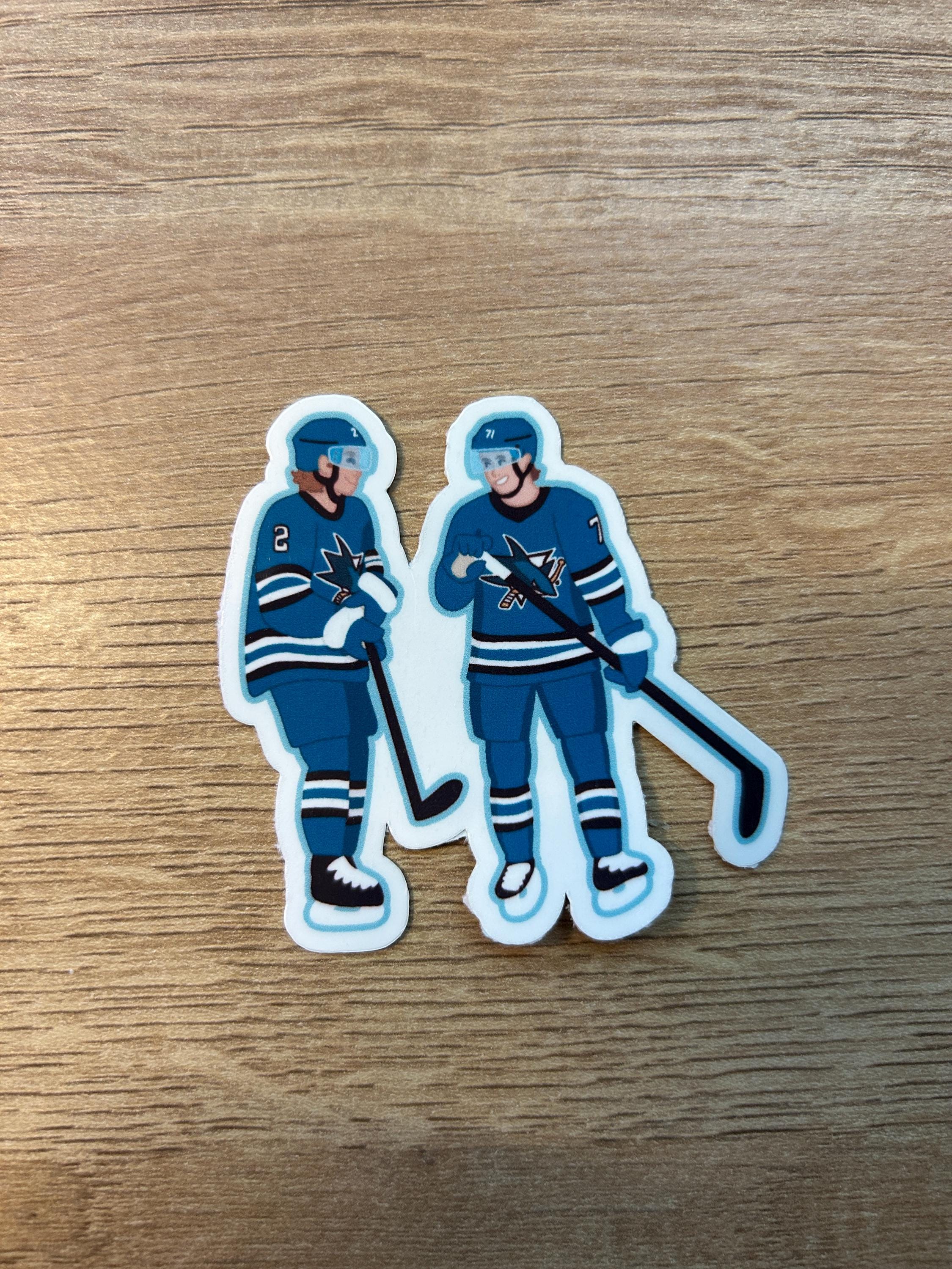 ステッカー　Levi's、BOBSON、McGREGOR、RIVAX Macklin Celebrini and Will Smith Sticker | San Jose Sharks | Water