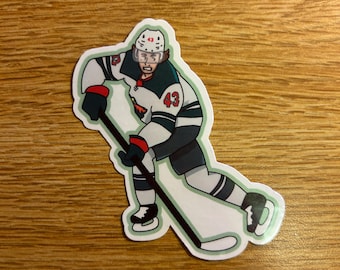 Quinn Hughes Sticker | Minnesota Wild | Water Resistant