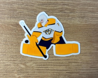 Juuse Saros Sticker | Nashville Predators | Water Resistant