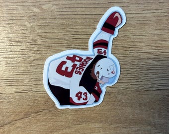 Pegatina de Luke Hughes Bow Celly / Diablos de Nueva Jersey