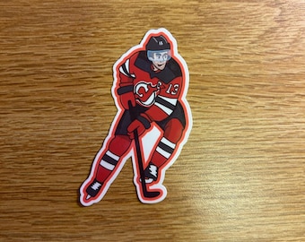 Pegatina de Nico Hischier / New Jersey Devils / Resistente al agua