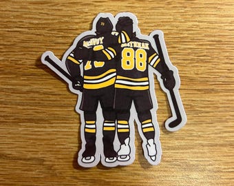 Charlie McAvey und David Pastrnak Aufkleber | Boston Bruins | Wasserfest