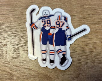 Sticker Connor McDavid en Leon Draisaitl | Edmonton Oilers | Waterbestendig