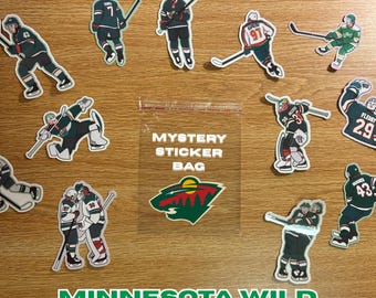 Minnesota Wild Mystery Sticker Bag | 4 Stickers Each | Water Resistant | NHL