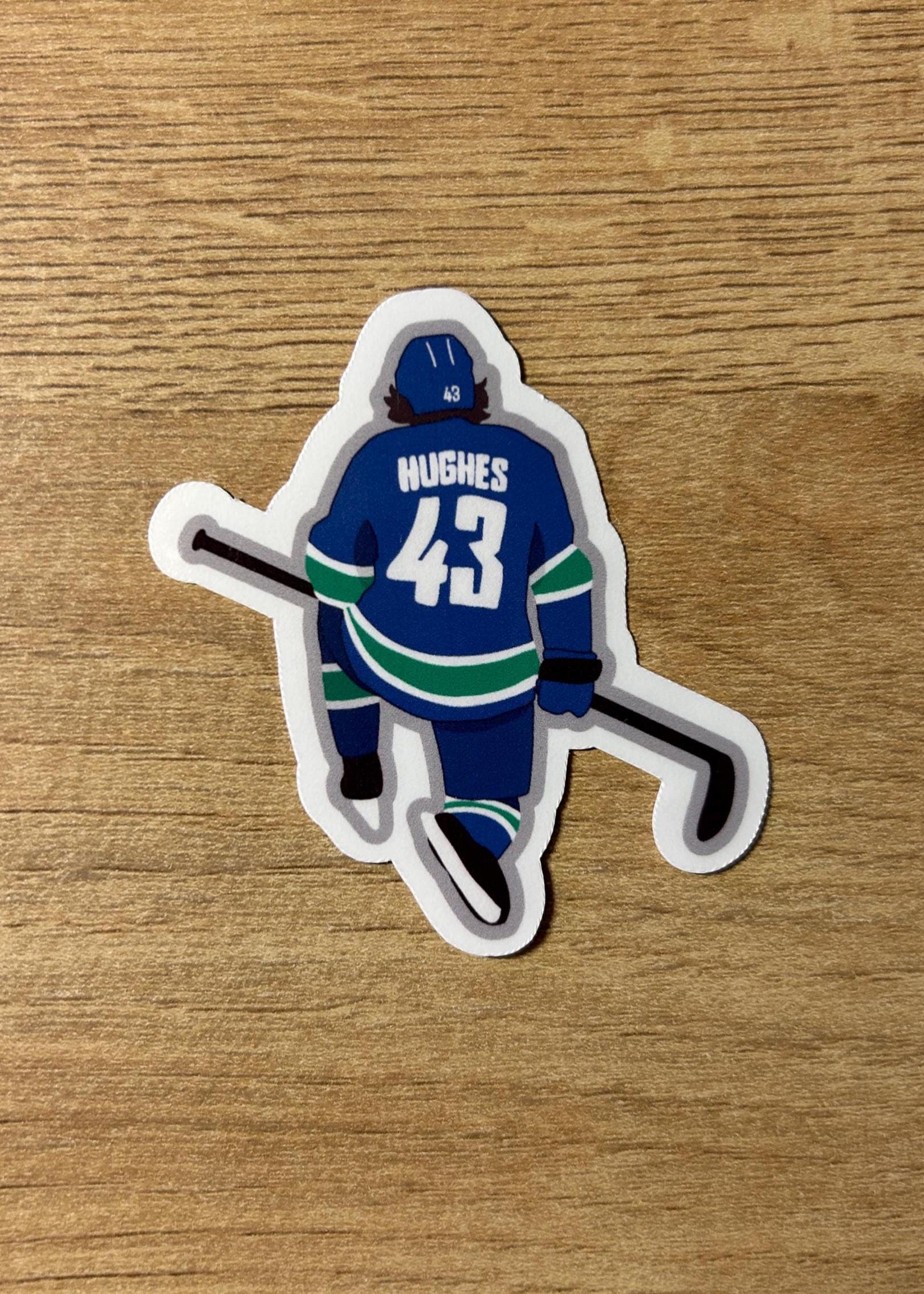Discover Quinn Hughes Sticker Vancouver Canucks Water Resistant