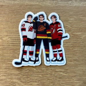 Hughes Brothers Sticker | New Jersey Devils, Canucks | Jack Hughes, Quinn Hughes, Luke Hughes | Water Resistant
