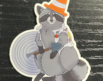 Trash Wizard (DND Raccoon) sticker
