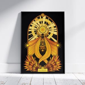 Poster carte de tarot - XIX Le Soleil