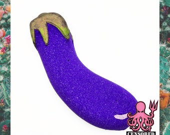 Aubergine Egg Plant Bath Bomb -  Funny Rude Gift Valentine Present Novelty Naughty Kinky Adult Bathbomb EggPlant Unique Handmade Scented