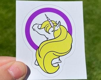 Intersex trots eenhoorn sticker