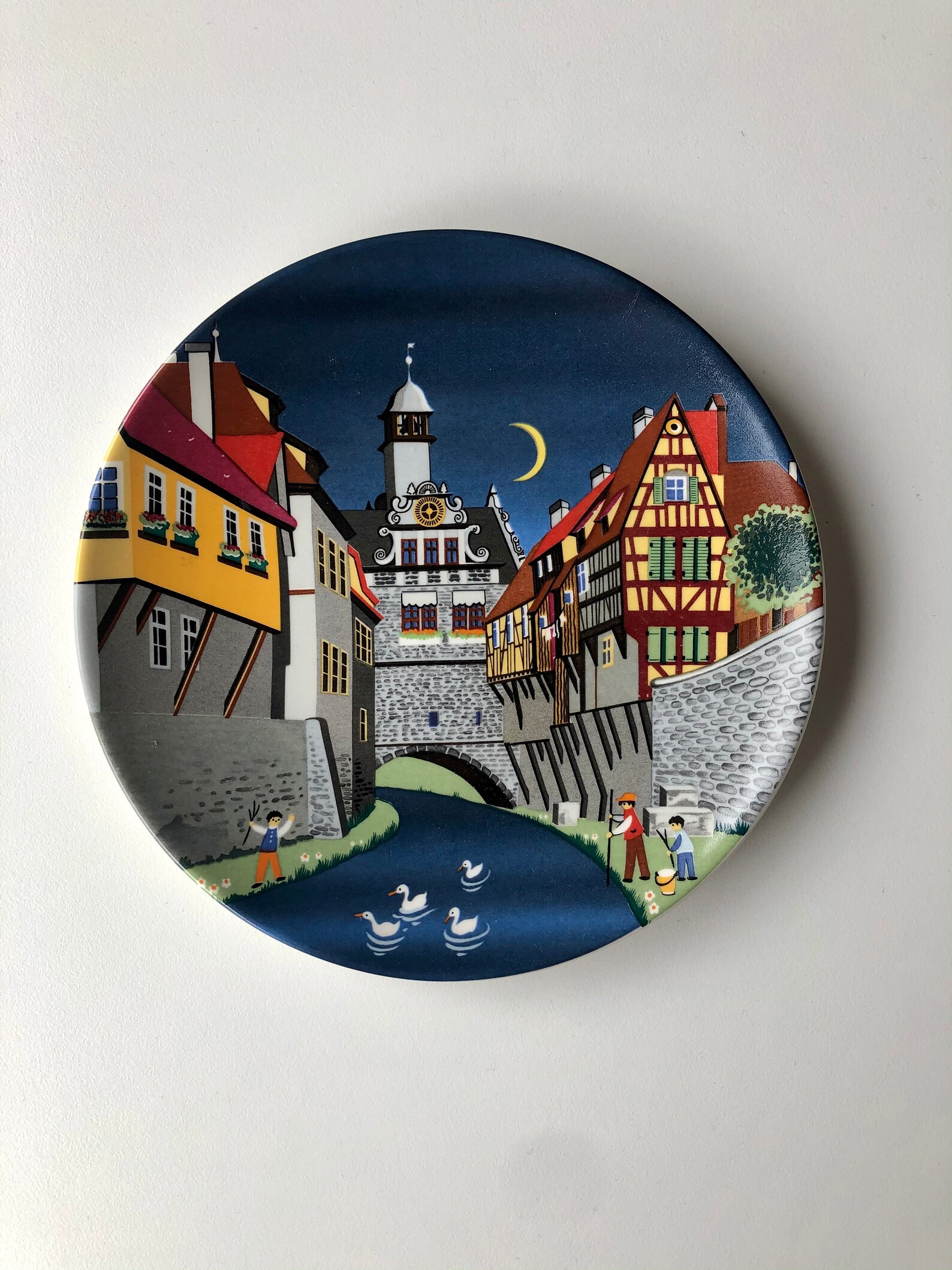 C.1980s Poole Pottery Plate Made in England Scène II Etsy