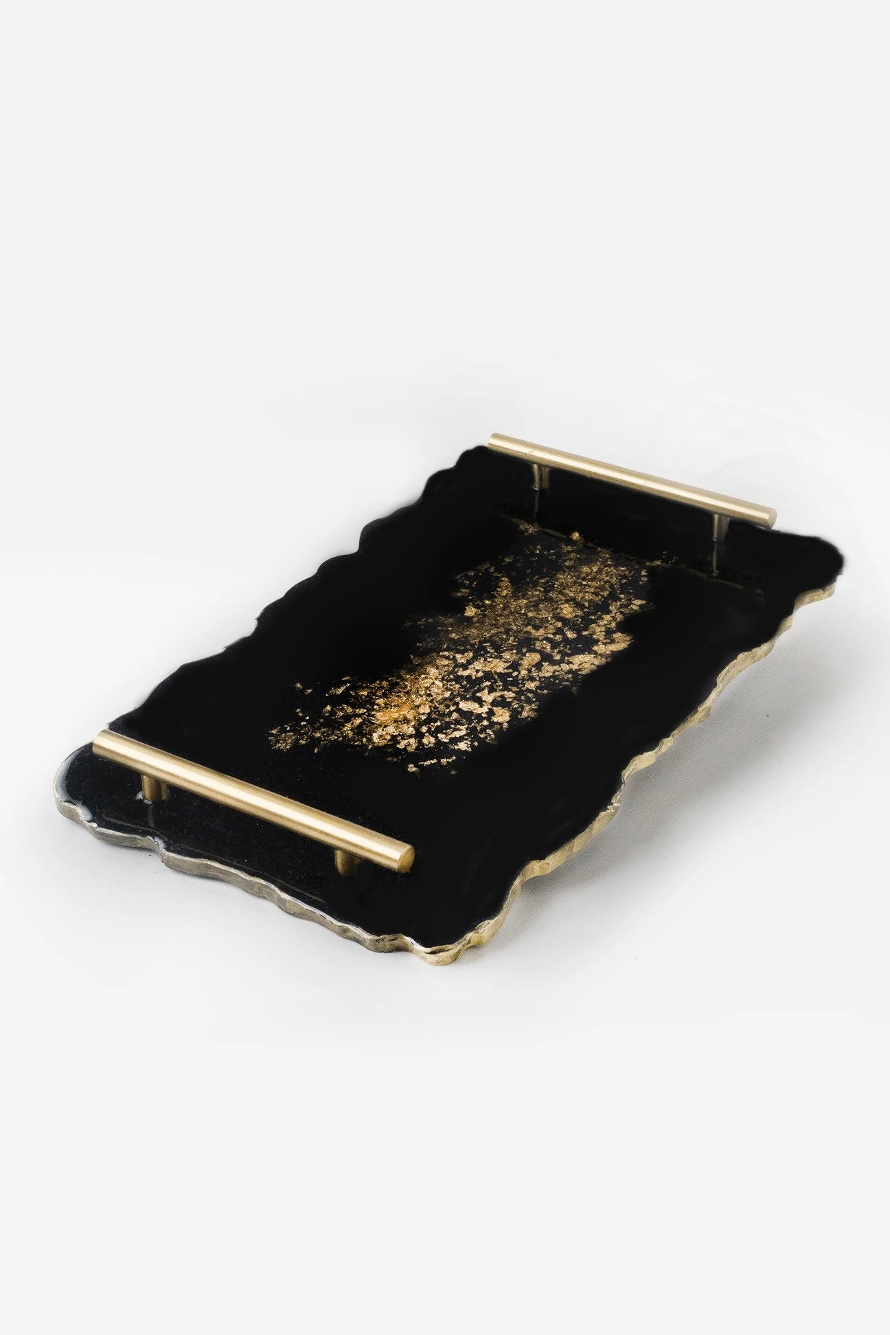 Custom Resin Vanity Tray with Gold Handles Vanity Tray Gold Etsy