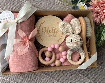 Personalized gift | Custom | Welcome Pink - Newborn Baby Gift Box