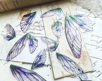 Magical purple faerie wing fragments, craft fairy wings