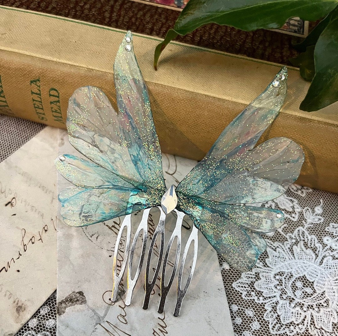 NEW Moonbeam Faerie Wing Hair Adornment/ Fairy Wing Hair Comb/ Fairy