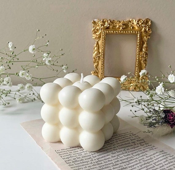 Bougie à bulles blanche pour la décoration de la maison, bougie décorative,  cadeau étonnant, design, livraison gratuite, 3 pièces