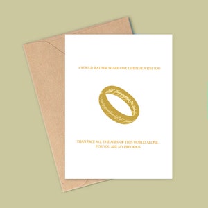 Carte culture pop - Saint-Valentin - Le seigneur des anneaux