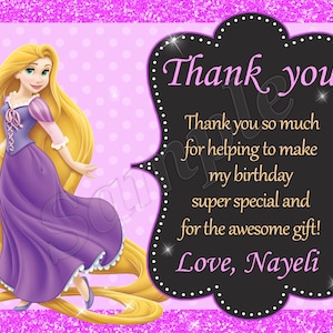 Tarjeta de agradecimiento de Rapunzel Tarjeta de agradecimiento de Enredados Invitación de Rapunzel Invitación de Enredados Cumpleaños de Rapunzel Invitación de Rapunzel Cumpleaños de Enredados