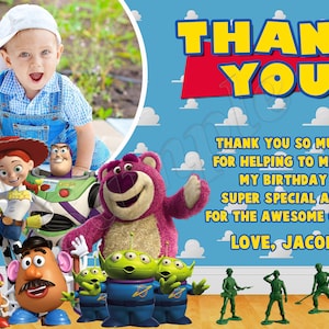 Toy Story Danke-Karte Toy Story Einladung Toy Story Geburtstags-Einladung Toy Story Party Toy Story lädt ein Toy Story Digital Card