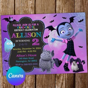 Vampirina Invitation Vampirina Birthday Invitation Vampirina Party Vampirina Invites Vampirina Editable Invitation