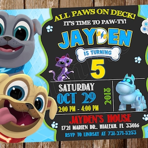 Puppy Dog Pals Invitation Puppy Dog Invitation Puppy Dog Pals Birthday Puppy Dog Pals Invite Puppy Dog Birthday Invitation Puppy Dog Party