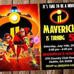 The Incredibles Invitation The Incredibles Birthday The Incredibles Party The Incredibles Invite The Incredibles Printable File