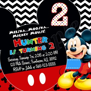 Mickey Mouse-uitnodiging Mickey-uitnodiging Mickey Mouse-verjaardag Mickey-verjaardag Mickey Mouse-feestje Mickey-feestje Mickey Mouse-uitnodiging