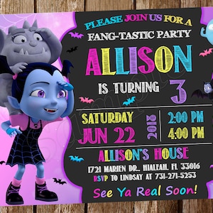 Invitation vampire anniversaire Invitation vampire vampire