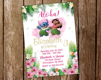 Lilo and Stitch Invitation Lilo and Stitch Birthday Lilo and Stitch Invite Lilo Invitation Lilo Birthday Invitation Lilo Party Invitation