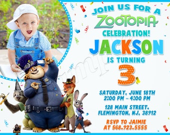 Invito Zootopia Compleanno Zootopia Invito Zootopia Invito Compleanno Zootopia Invito Festa Zootopia