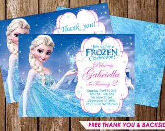 Frozen Invitation Frozen Birthday Invitation Frozen Party Frozen Invites Frozen Digital Printable Card