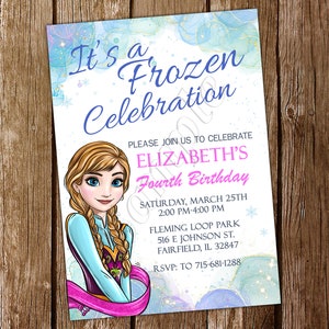 Convite Frozen Convite Anna Convite Frozen Aquarela Convite Anna Aquarela Aniversário Frozen Festa Frozen Convite Frozen