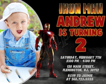 Iron Man Invitation Iron Man Superhero Invitation Iron Man Birthday Iron Man Invite Iron Man Birthday Invitation Iron Man Party Invitation
