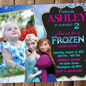 Convite Frozen Convite de Aniversário Frozen Festa Frozen Convites Frozen Cartão Digital para Imprimir Frozen