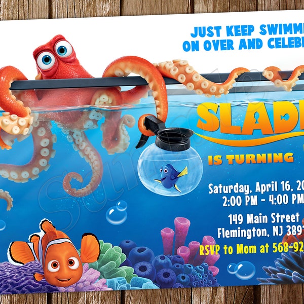 Finding Dory Invitation Finding Nemo Invitation Finding Dory Birthday Finding Dory Invite Finding Dory Party