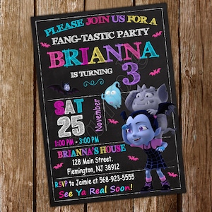 Vampirina Invitation Vampirina Birthday Vampirina Invite Vampirina Birthday Invitation Vampirina Party Invitation