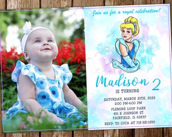 Cinderella Invitation Cinderella Watercolor Invitation Princess Cinderella Invitation Cinderella Birthday Cinderella Invite Cinderella Party