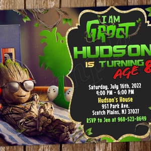 Invitation anniversaire Groot Invitation anniversaire Groot Invitation anniversaire Groot Invitation anniversaire Groot