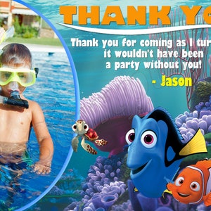 Carte de remerciement Le Monde de Dory faire-part Le Monde de Nemo Faire-part Le Monde de Nemo Faire-part Pour un anniversaire Le Monde de Dory