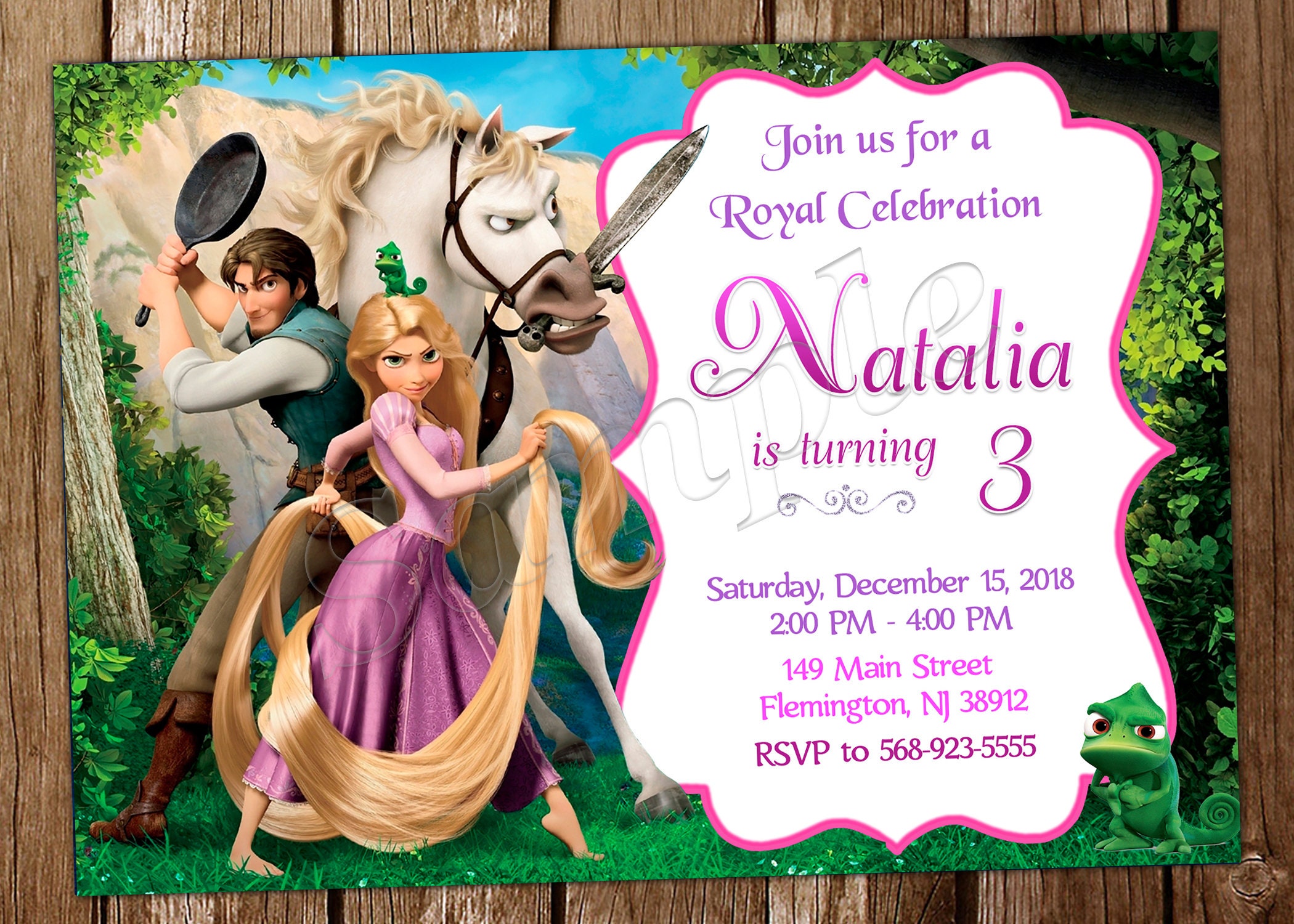Rapunzel Invitation Tangled Invitation Rapunzel Birthday Rapunzel ...