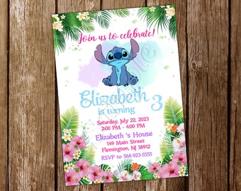 Lilo and Stitch Invitation Lilo and Stitch Birthday Lilo and Stitch Invite Lilo Invitation Lilo Birthday Invitation Lilo Party Invitation