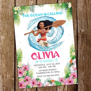 Invitation Moana Anniversaire Moana Invitation Moana Invitation Moana anniversaire Invitation Moana fête