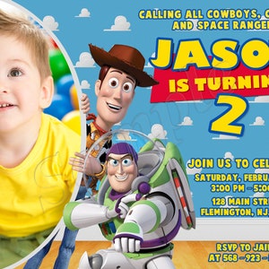 Toy Story-Einladung Toy Story Geburtstag Toy Story einladen Toy Story-Geburtstags-Einladung Toy Story-Party-Einladung