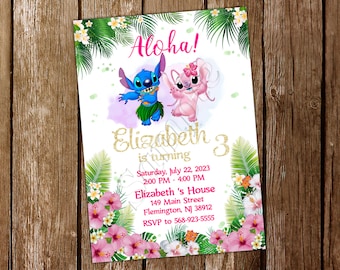 Lilo and Stitch Invitation Lilo and Stitch Birthday Lilo and Stitch Invite Lilo Invitation Lilo Birthday Invitation Lilo Party Invitation