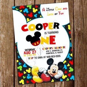 Invitation Mickey Mouse Invitation Mickey Anniversaire Mickey Mouse Anniversaire Mickey Fête Mickey Mouse Fête Mickey Invitation Mickey Mouse