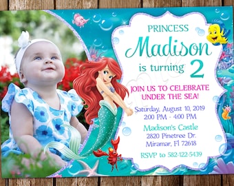 Little Mermaid Invitation Ariel Invitation Little Mermaid Birthday Little Mermaid Invite Ariel Birthday Invitation Ariel Party Invitation