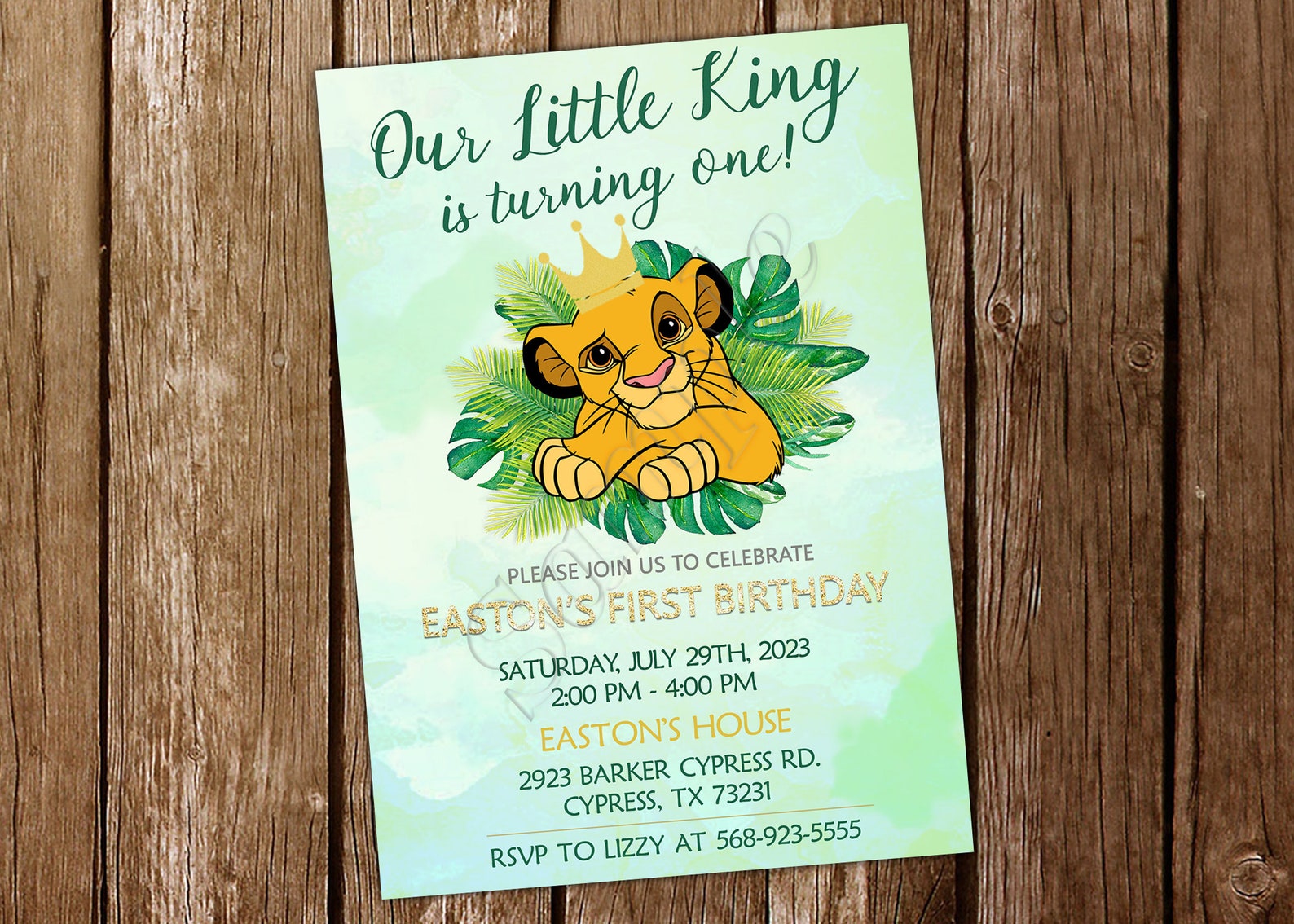 Kings Invite Lion King Invitation Lion King Birthday Lion King Invite Lion ...