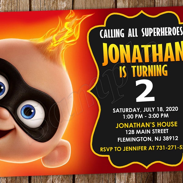 The Incredibles Invitation The Incredibles Birthday Invitation The Incredibles Party The Incredibles Invite The Incredibles Digital Card