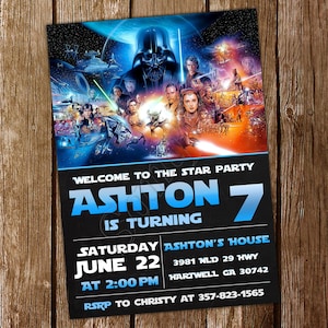 Star Wars Einladung Star Wars Geburtstags-Einladung Jedi Star Wars Invite Einladung Star Wars Geburtstags-Einladung Star Wars Party-Einladung